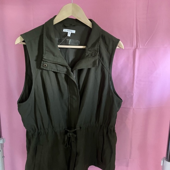Maurices Olive Green Sleeveless Jacket - Picture 1 of 6